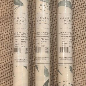 Magnolia Home by Joanna Gaines Teal Peel & Stick Wallpaper – Lot of 3 – New